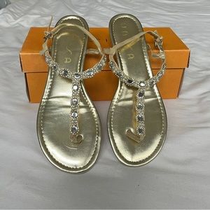 Unisa gold sparkle sandals
